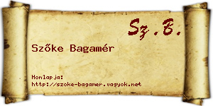 Szőke Bagamér névjegykártya
